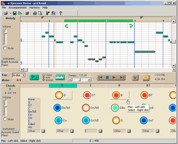E-Xpressor Real MIDI Accompaniment Maker Screenshot